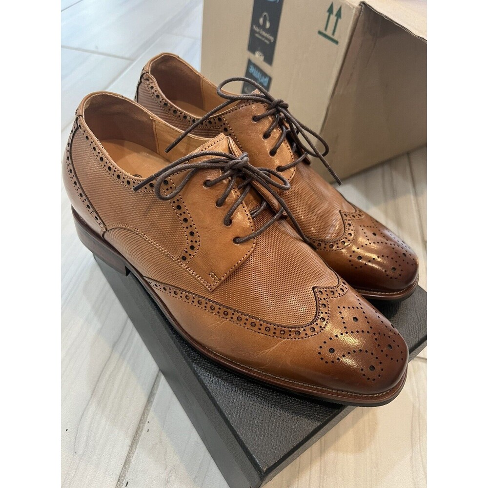 US10 calto 7cm/2.7" Elevator Shoes Men brown height increase Oxford